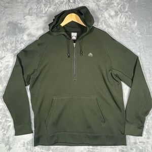 Nike ACG Quarter Zip Hoodie Mens XL Forest Green Performance Pullover RN104141